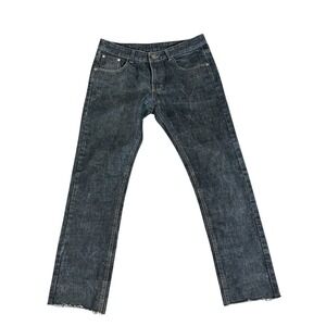 Vintage Official Tonino Lamborghini Black Denim Lavato 33x28 Made In Italy